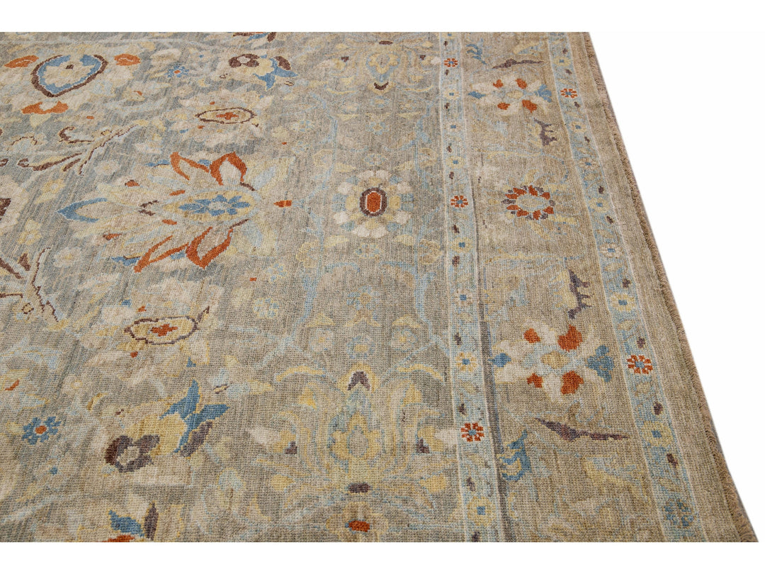 Modern Sultanabad Wool Rug 9 X 13