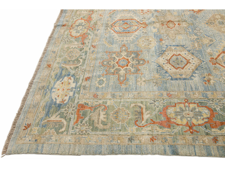 Modern Heriz Style Wool Rug 9 X 13