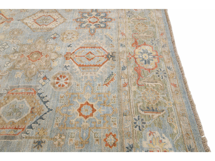 Modern Heriz Wool Rug 9 X 13