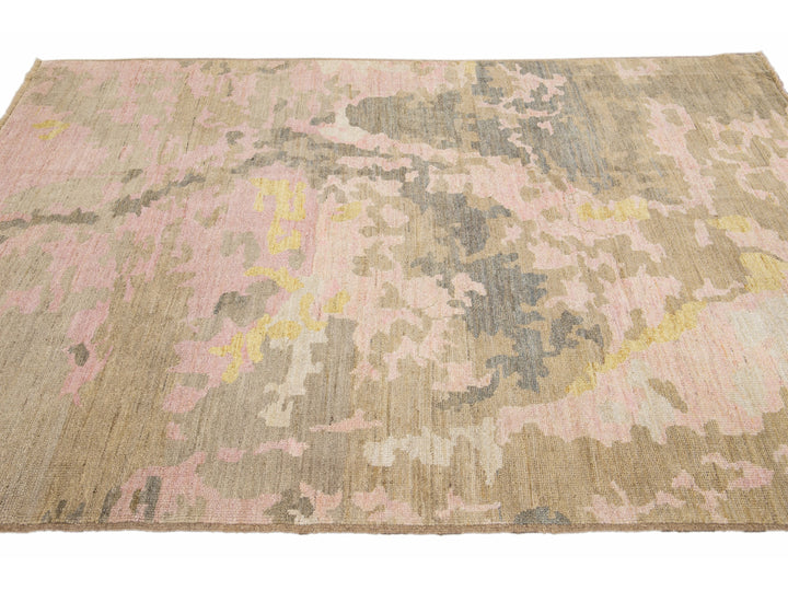 Modern Abstract Wool Rug 7 X 8