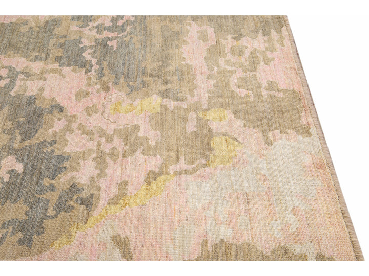 Modern Abstract Wool Rug 7 X 8