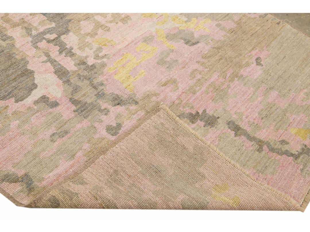 Modern Abstract Wool Rug 7 X 8