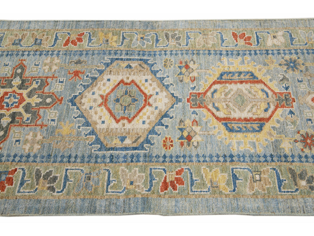 Modern Sultanabad Wool Long Runner 3 X 22