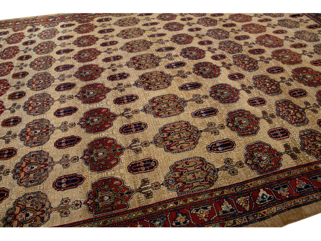 Antique Serab Wool Rug 11 X 14