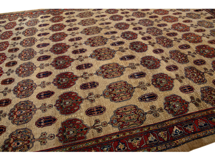 Antique Serab Wool Rug 11 X 14