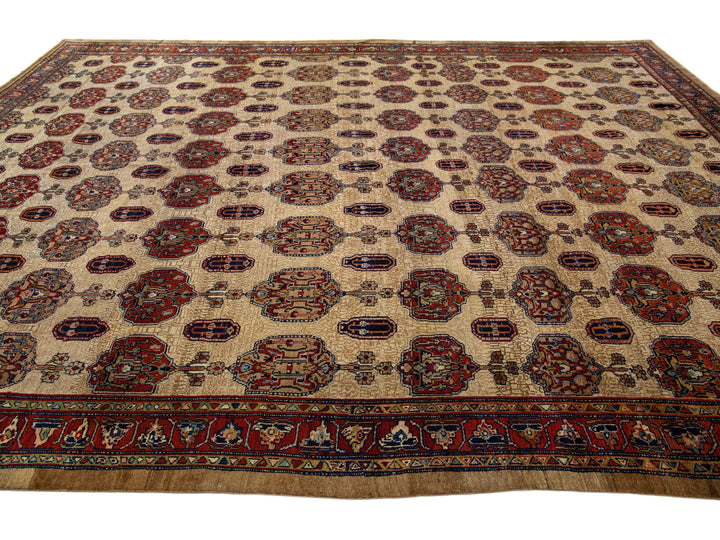 Antique Serab Wool Rug 11 X 14