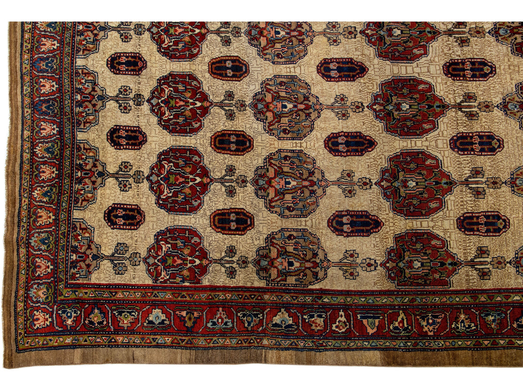 Antique Serab Wool Rug 11 X 14