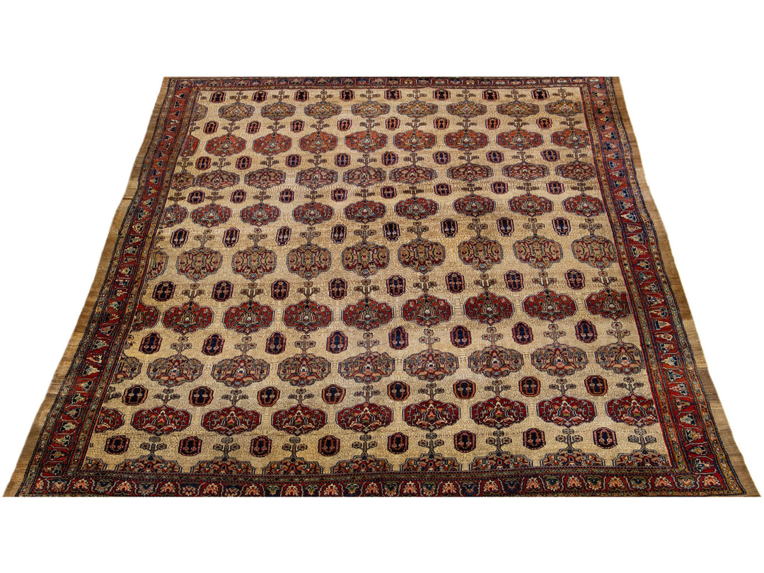 Antique Serab Wool Rug 11 X 14