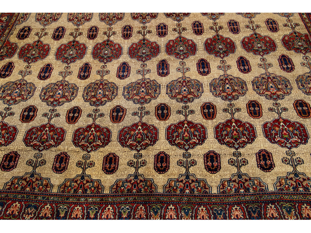 Antique Serab Wool Rug 11 X 14