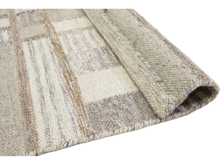 Modern Swedish Wool Rug 9 X 12