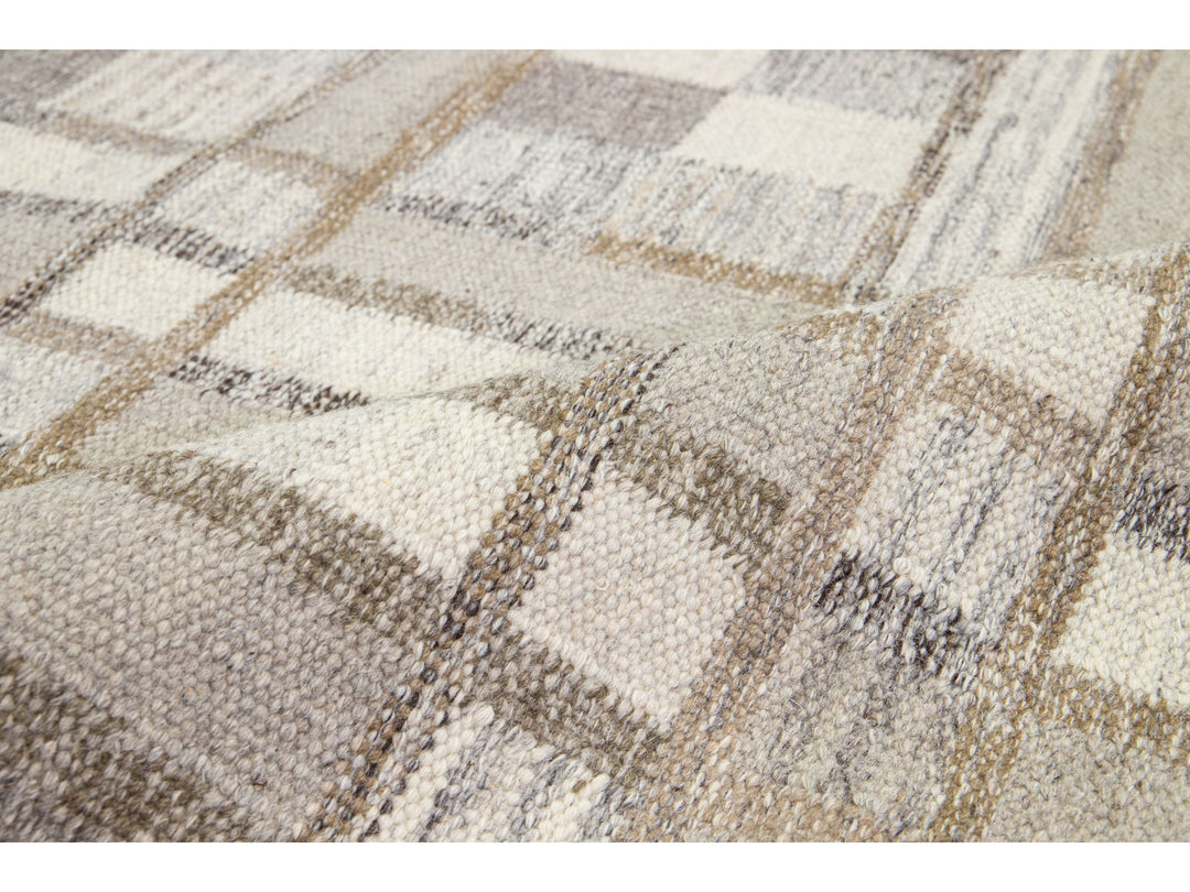 Modern Swedish Wool Rug 9 X 12