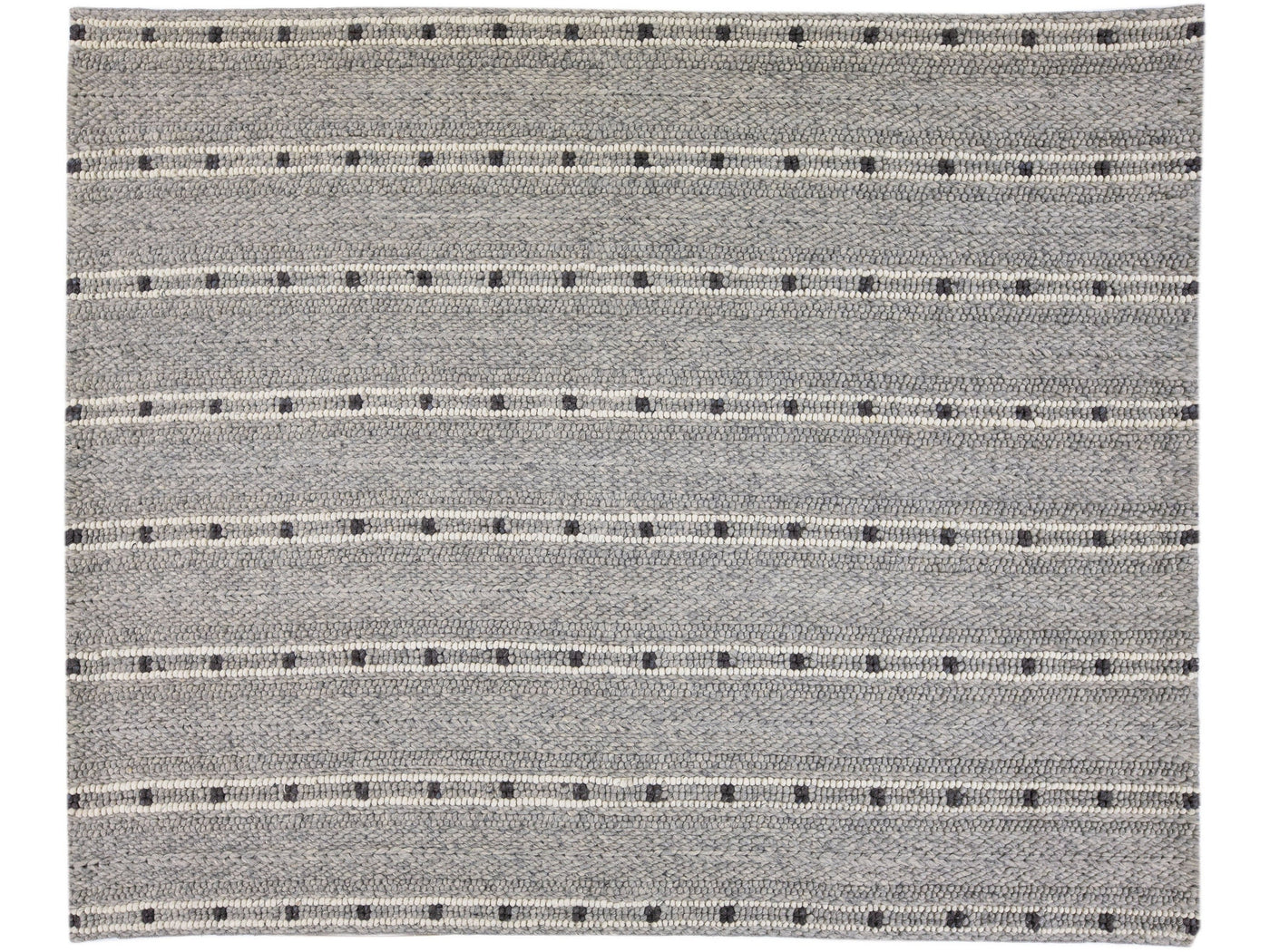 Grey Contemporary Cicero Handmade Texture Wool Rug