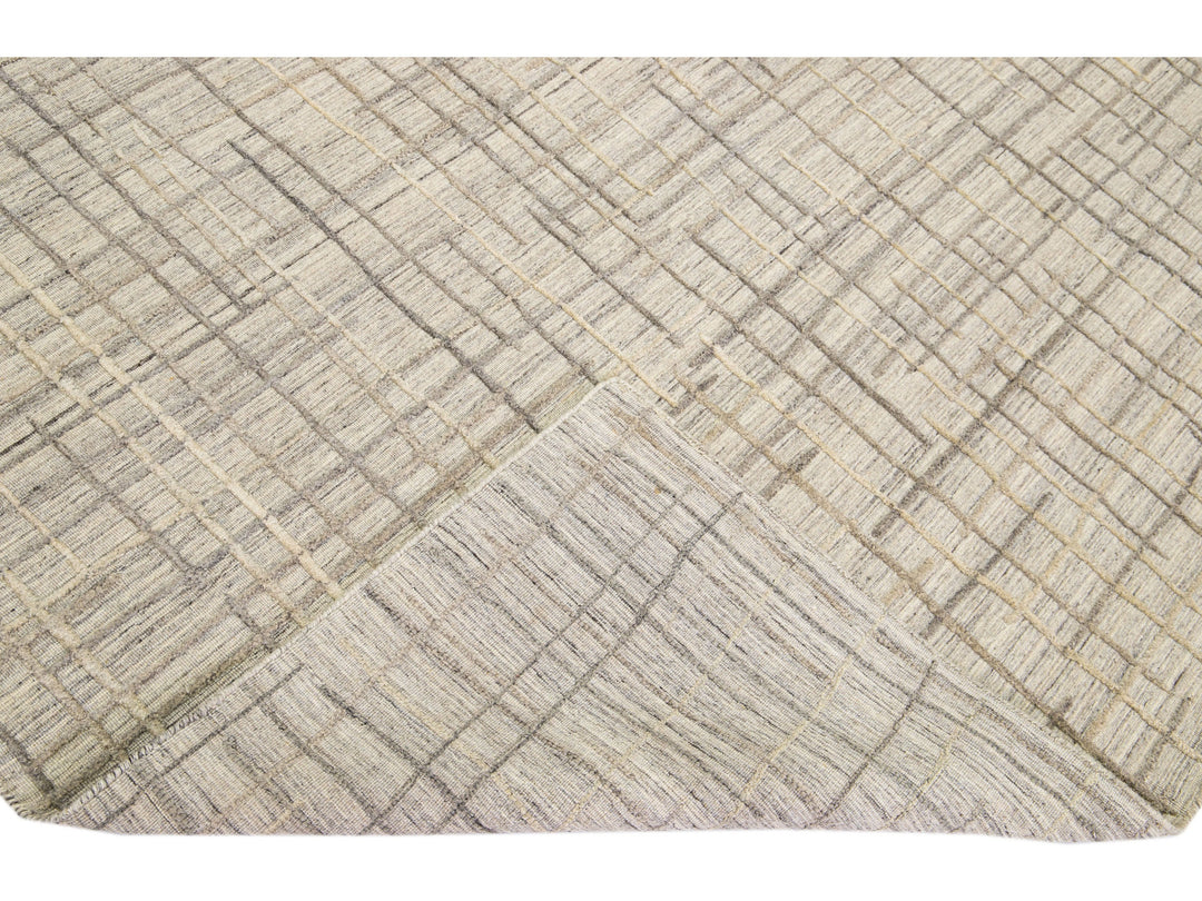 Modern Abstract Wool Rug 8 X 10
