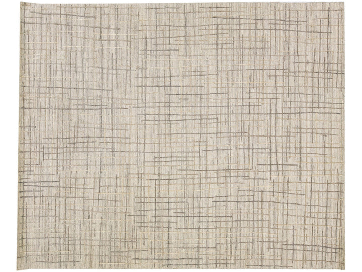 Modern Abstract Wool Rug 8 X 10