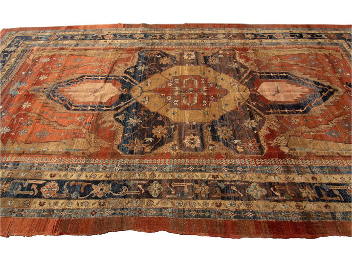 Vintage Bakshaish Tribal Wool Rug 8 X 14