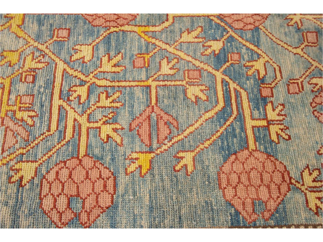 Vintage Khotan Style Tribal Wool Rug 7 X 9