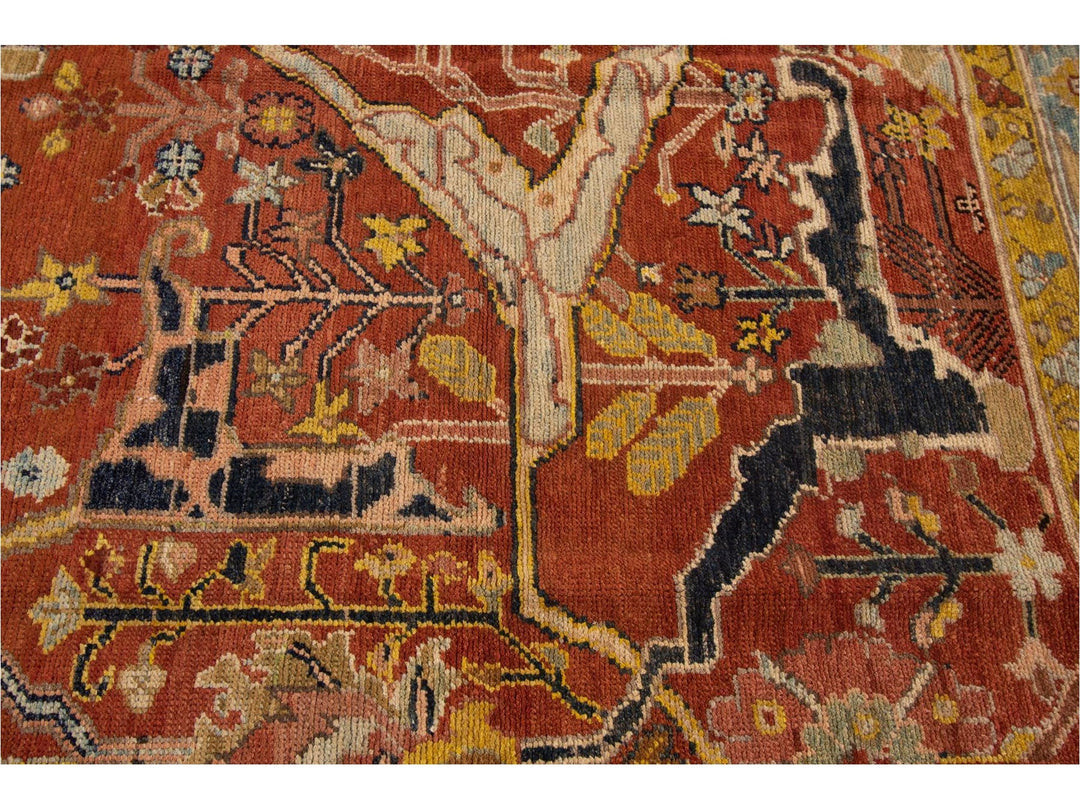 Late-20th Century Vintage Persian Tribal Bakshaish Wool Rug 7 X 9