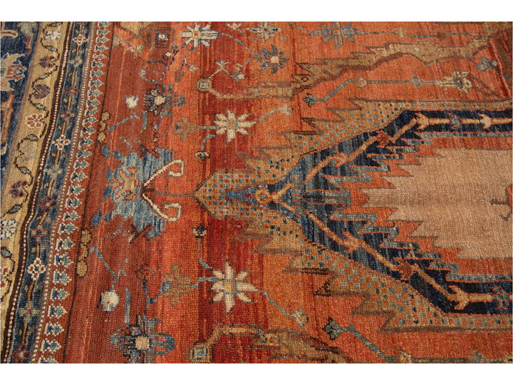 Vintage Bakshaish Tribal Wool Rug 8 X 14