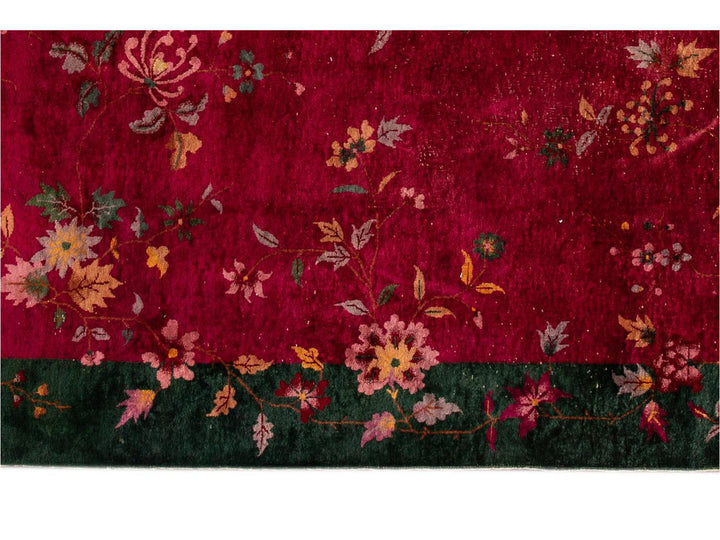 Antique Chinese Art Deco Wool Rug 9 X 11