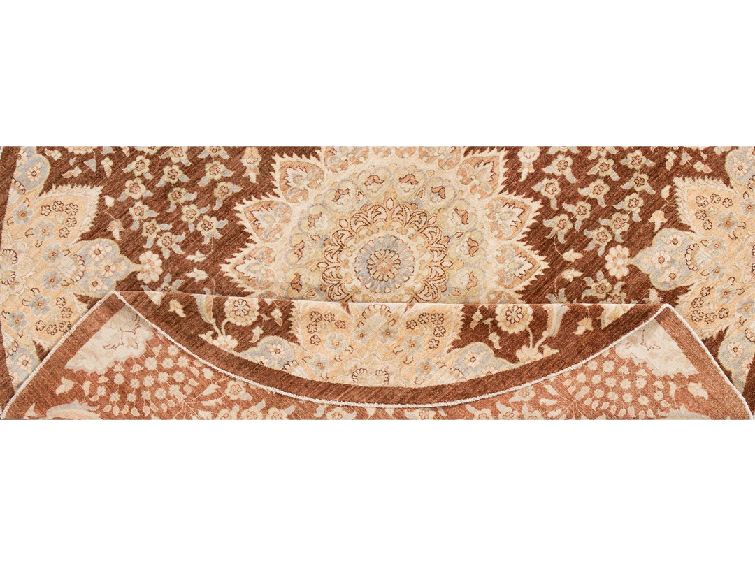 Antique Peshawar Style Round Rug 9 X 9