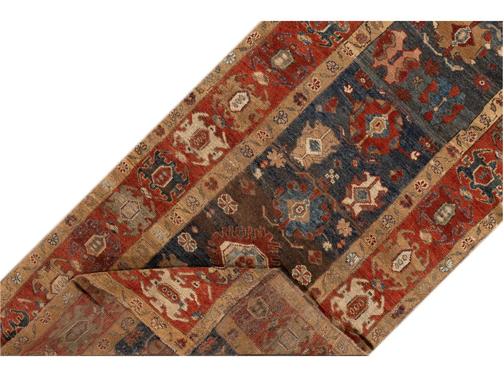 Late-20th Century Vintage Bakshaish Tribal Wool Runner Rug 4 X 11