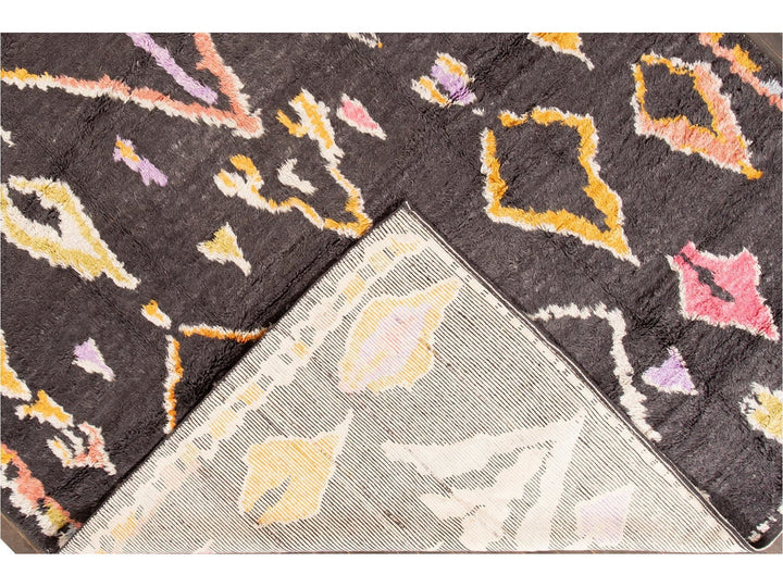 Modern Moroccan-Style Wool Rug 9 X 13