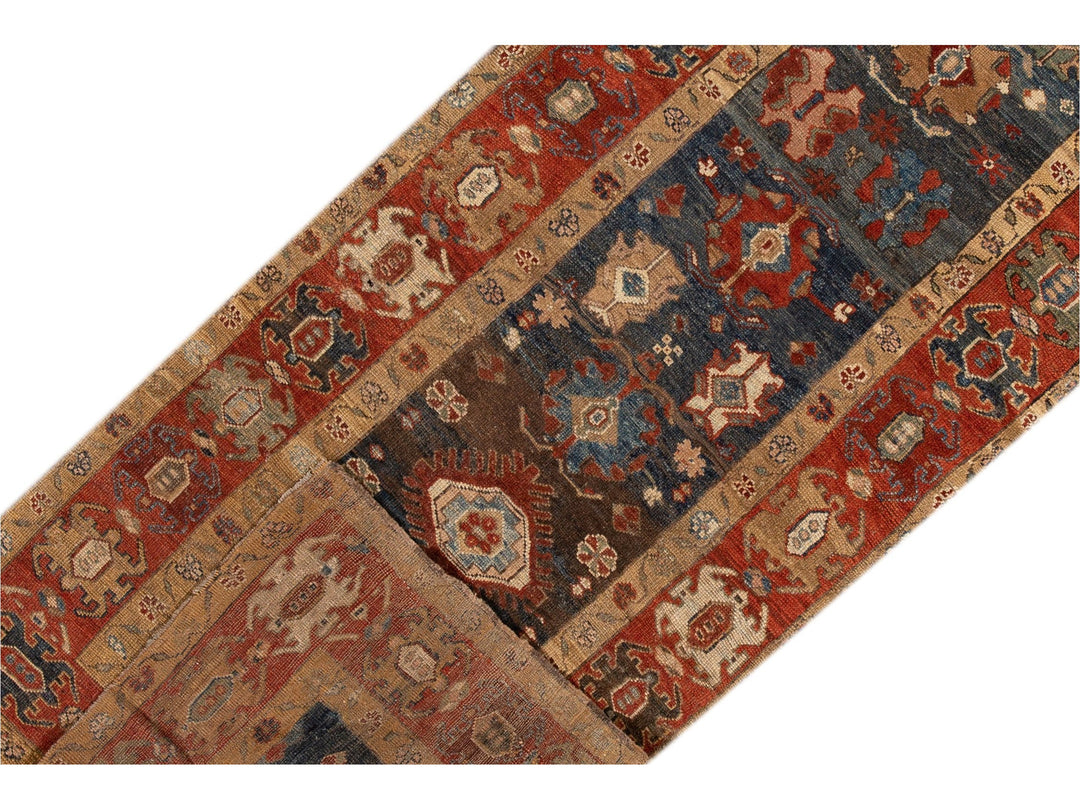 Late-20th Century Vintage Bakshaish Tribal Wool Runner Rug 4 X 11