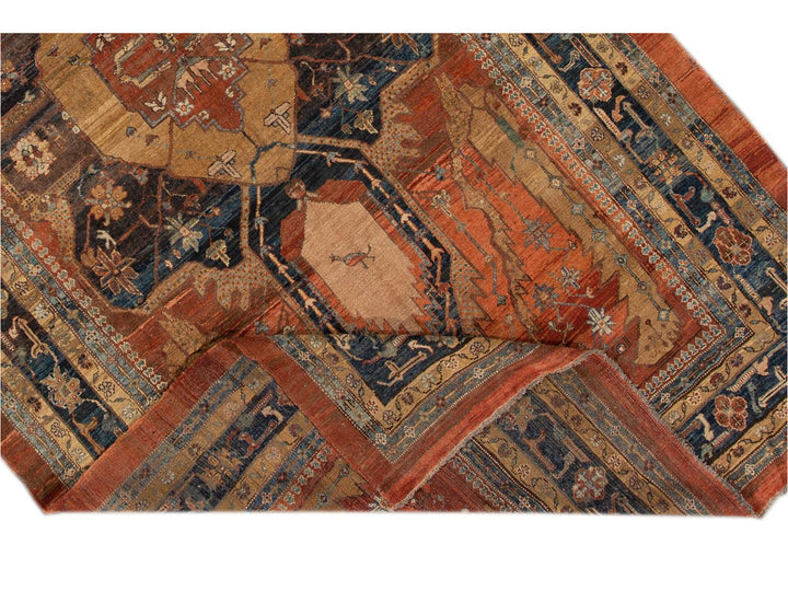 Vintage Bakshaish Tribal Wool Rug 8 X 14
