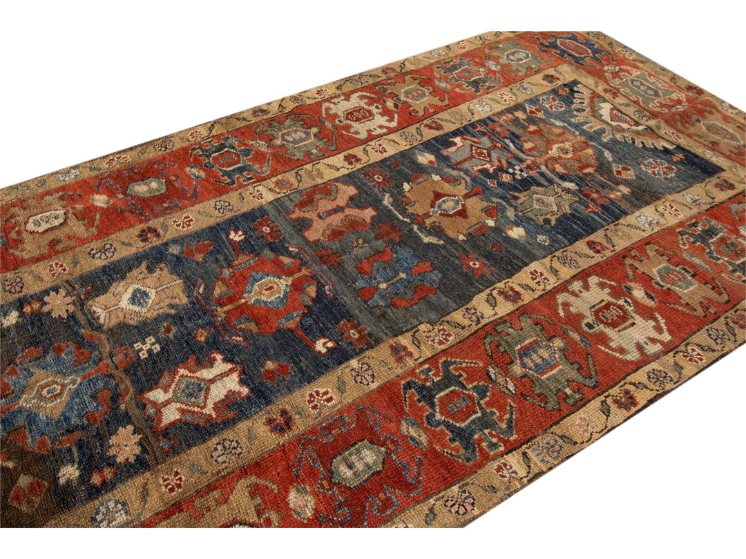 Late-20th Century Vintage Bakshaish Tribal Wool Runner Rug 4 X 11