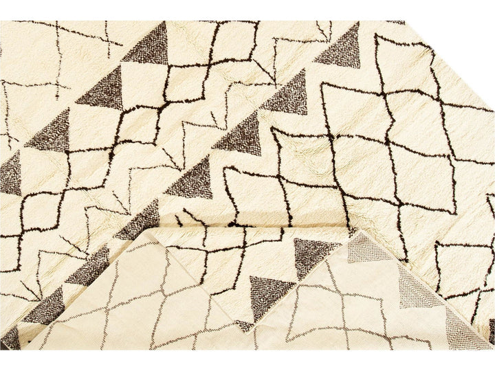 Modern Moroccan Style Wool Rug 10 X 14