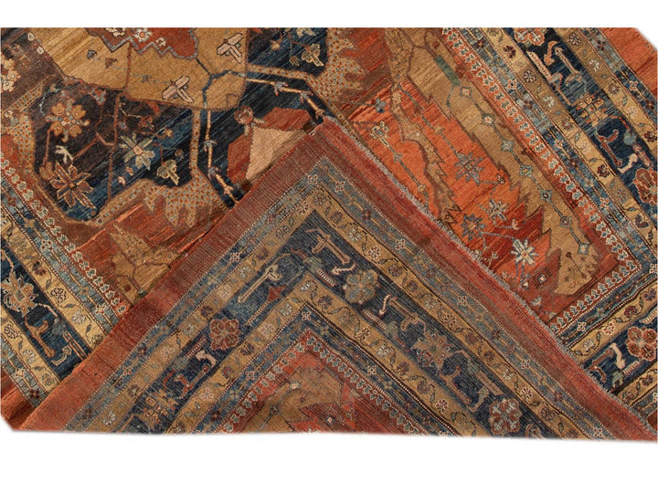 Vintage Bakshaish Tribal Wool Rug 8 X 14