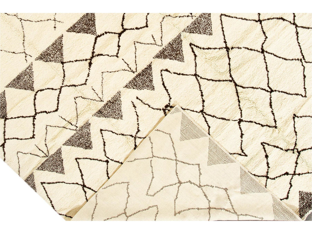 Modern Moroccan Style Wool Rug 10 X 14