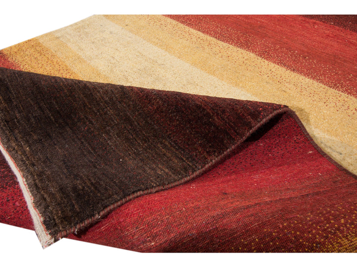 Modern Gabbeh Wool Rug 4 X 6