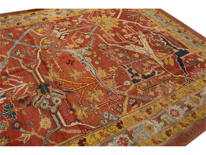 Late-20th Century Vintage Persian Tribal Bakshaish Wool Rug 7 X 9