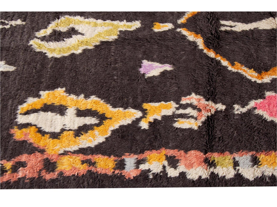 Modern Moroccan-Style Wool Rug 9 X 13