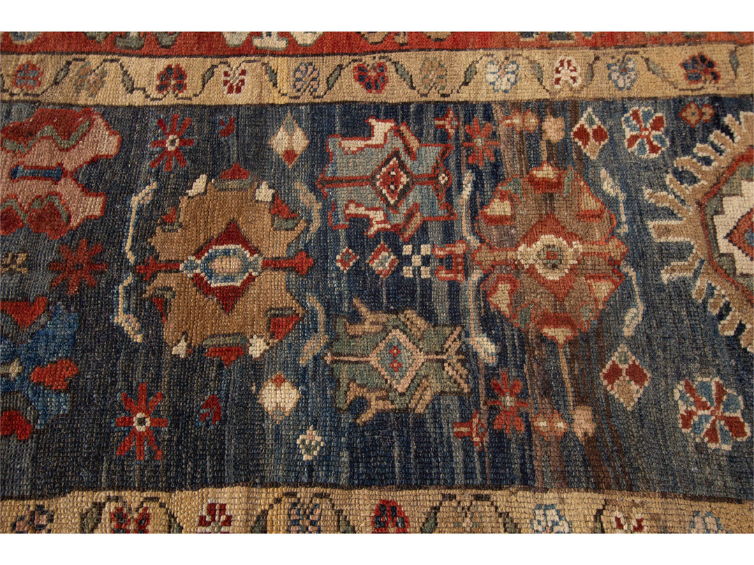 Late-20th Century Vintage Bakshaish Tribal Wool Runner Rug 4 X 11