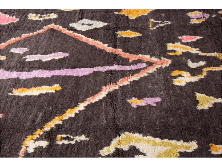 Modern Moroccan-Style Wool Rug 9 X 13