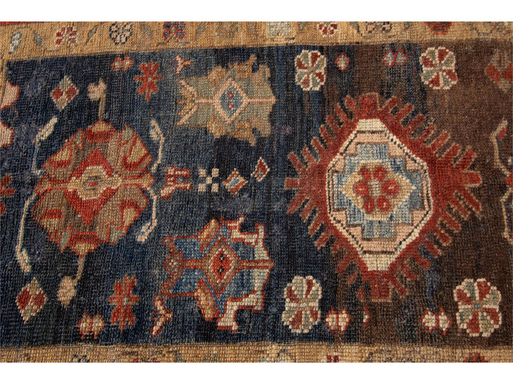 Late-20th Century Vintage Bakshaish Tribal Wool Runner Rug 4 X 11