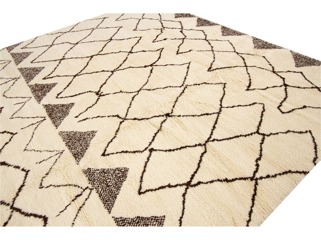 Modern Moroccan Style Wool Rug 10 X 14