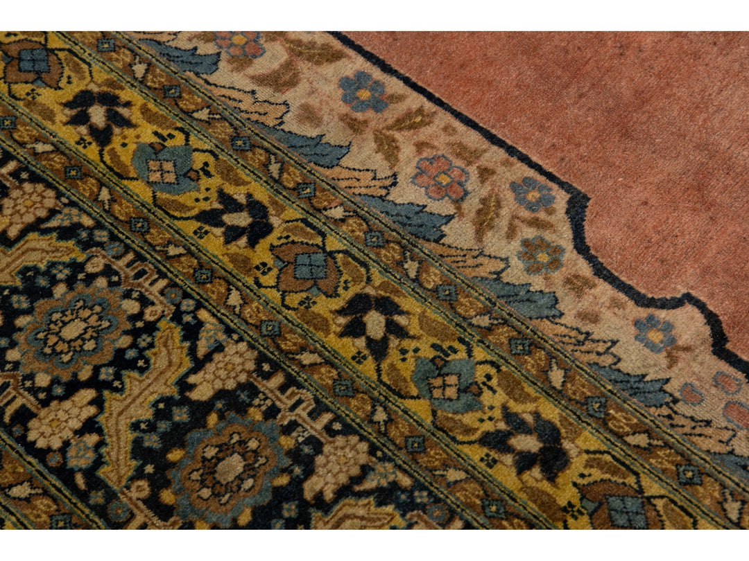 Antique Persian Tabriz Wool Rug 9 X 13