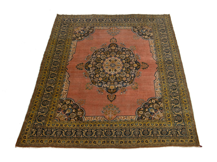 Antique Persian Tabriz Wool Rug 9 X 13