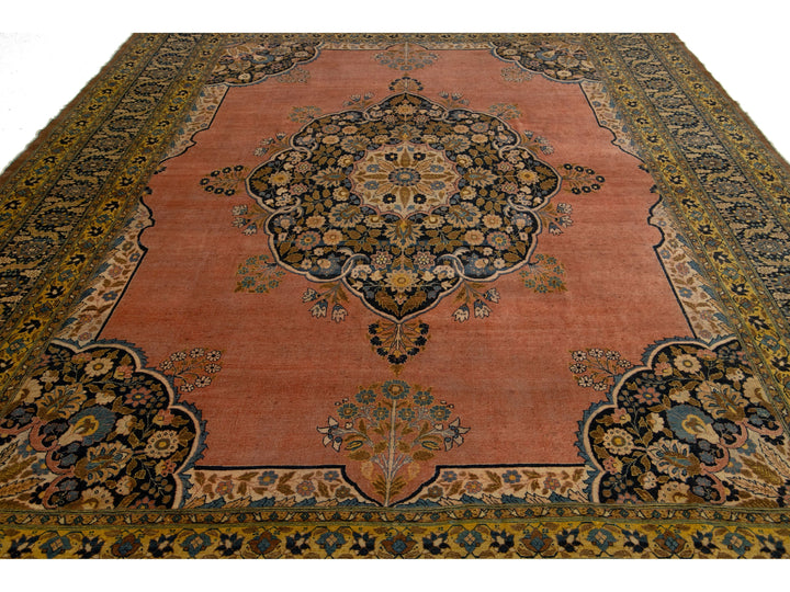 Antique Persian Tabriz Wool Rug 9 X 13