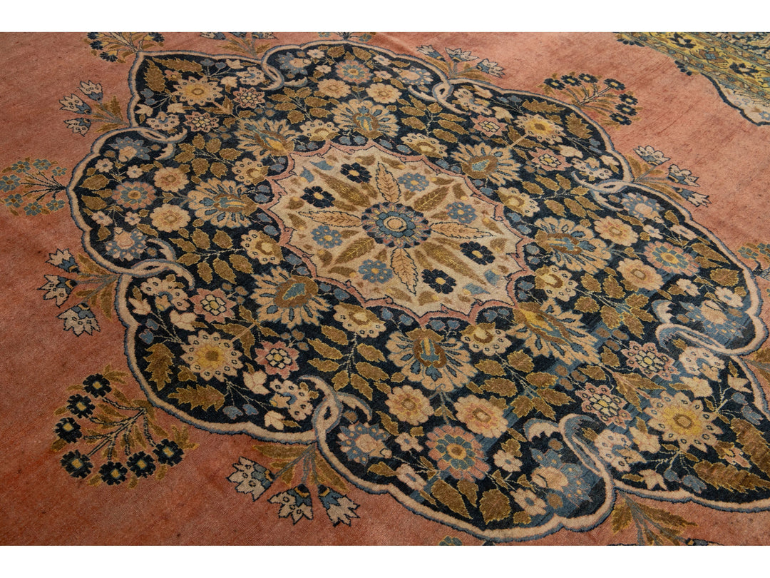 Antique Persian Tabriz Wool Rug 9 X 13