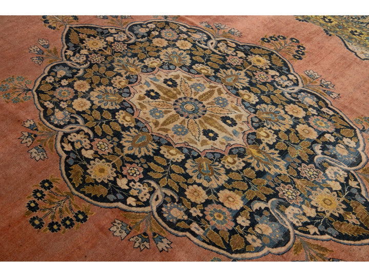 Antique Persian Tabriz Wool Rug 9 X 13