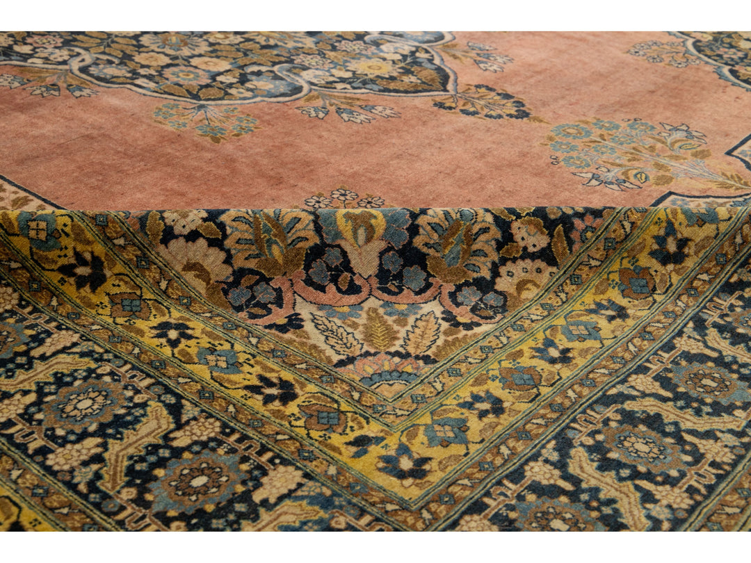 Antique Persian Tabriz Wool Rug 9 X 13