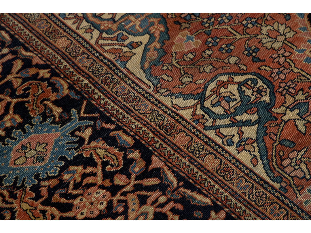 Antique Persian Farahan Wool Rug 8 X 12