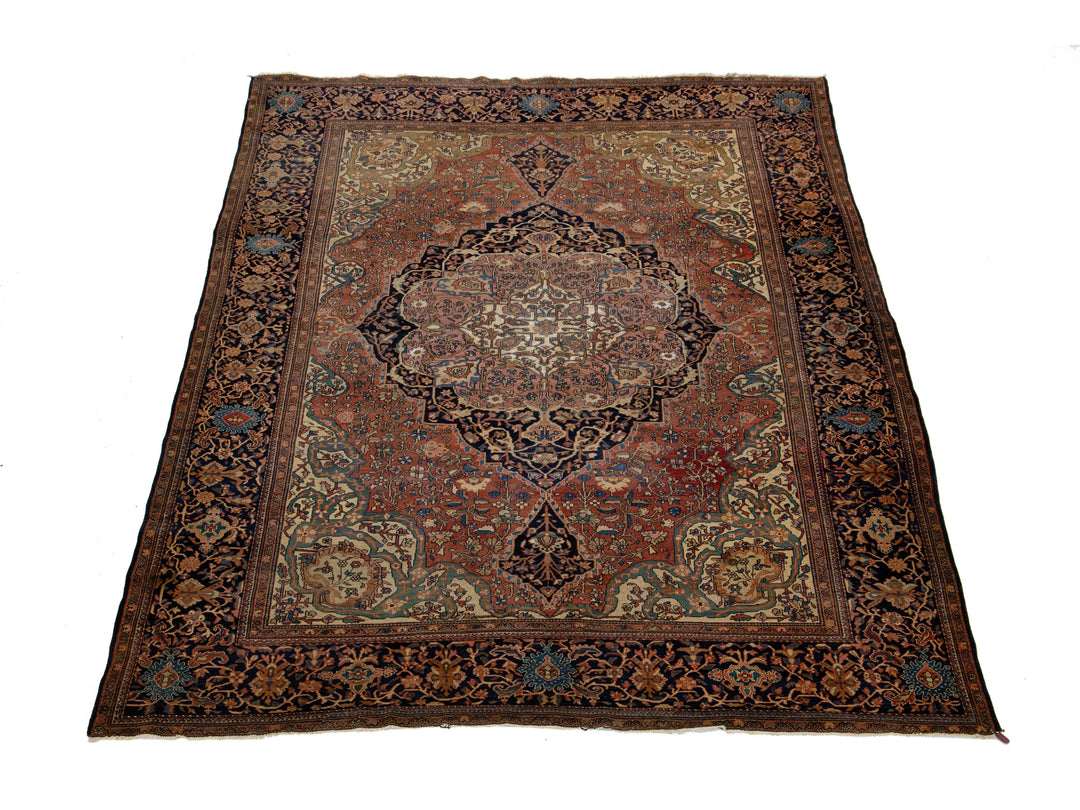 Antique Persian Farahan Wool Rug 8 X 12