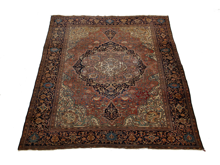 Antique Persian Farahan Wool Rug 8 X 12