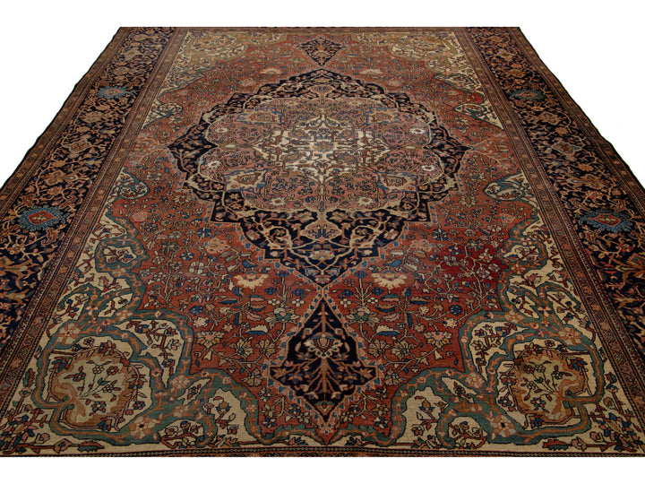 Antique Persian Farahan Wool Rug 8 X 12