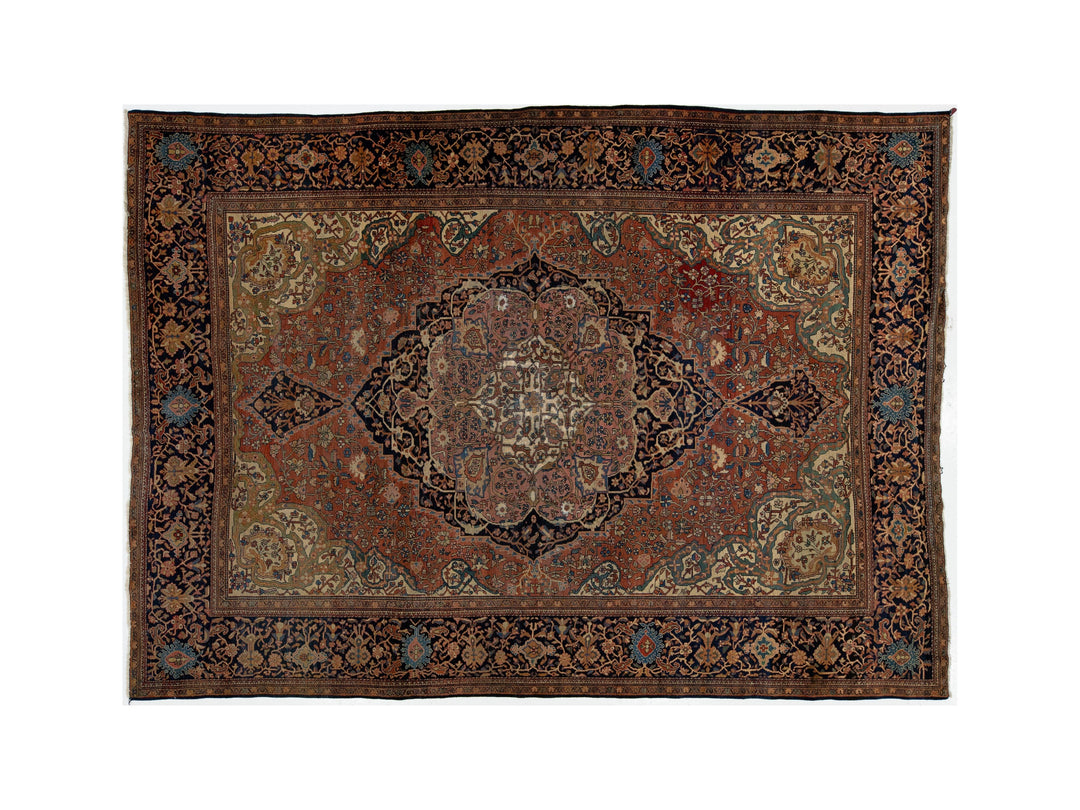 Antique Persian Farahan Wool Rug 8 X 12